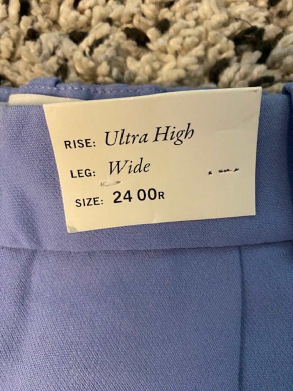 Abercrombie & Fitch Sloane Wide Leg Pants 00 Lavender/Pale Blue NWT - Picture 5 of 16